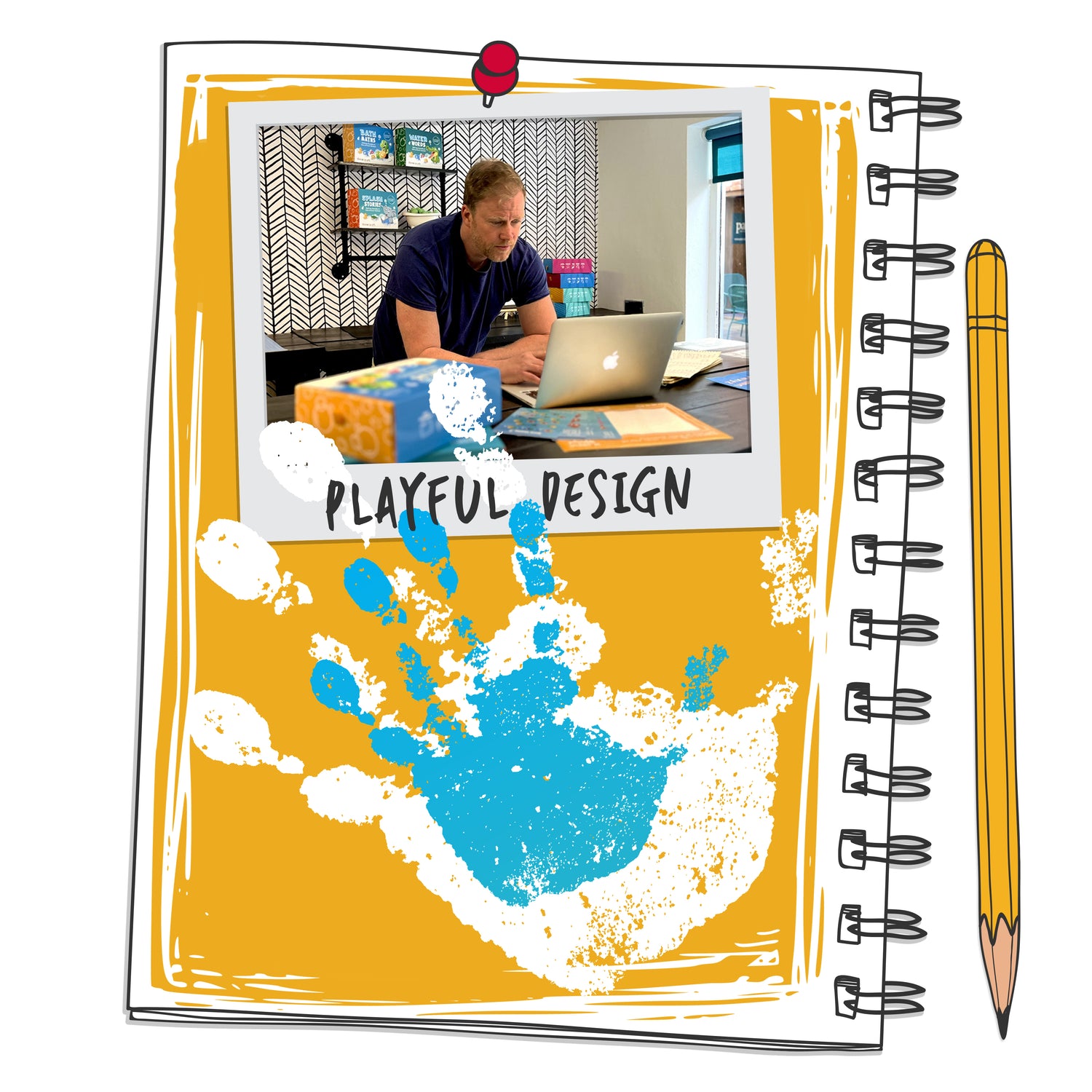founder using playful design to create educational bath toys, activity packs and magical gifts