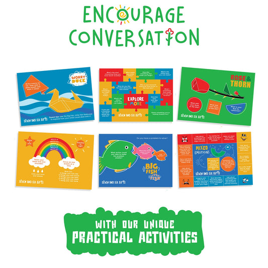 Mindful Magic Kids Emotional Regulation Communication Cards featuring unique activities to help children understand, express, and manage emotions.