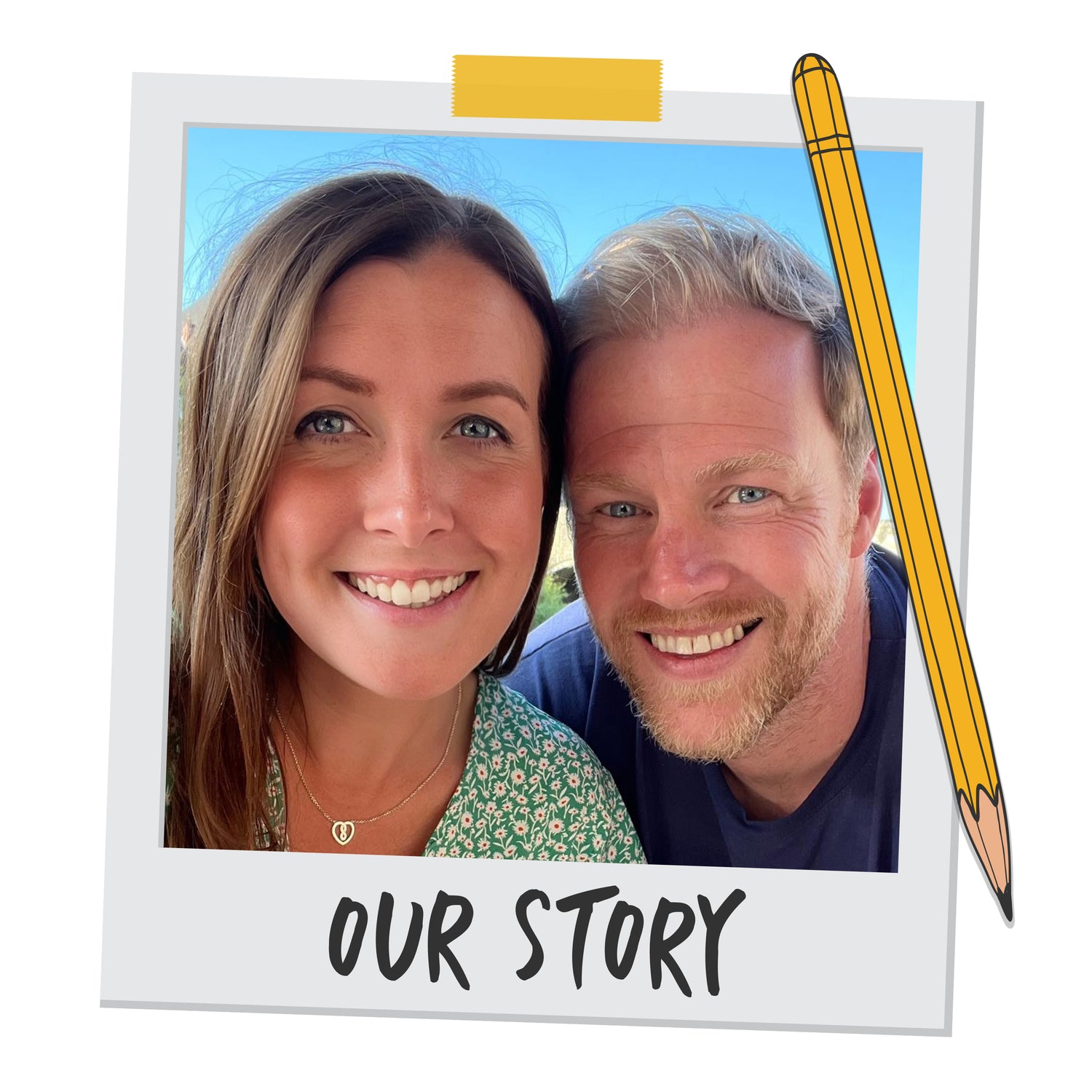 Gorgeous polaroid-style photo of a Seven and Six Gifts directors entitled Our Story
