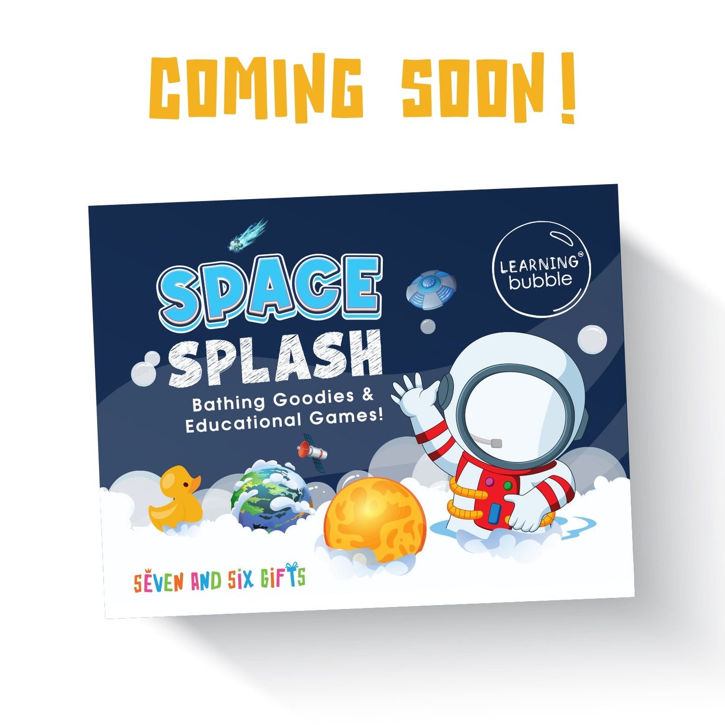 Space Splash educational bath toys with space-themed games for children to enjoy fun and interactive bath time learning.