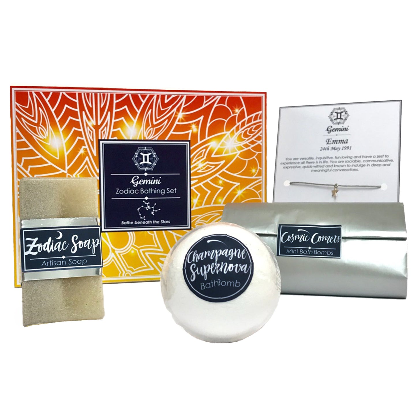 Zodiac Horoscope Star Sign Gift Set – Personalised Astrology Spa & Pamper Hamper - Seven and Six Gifts