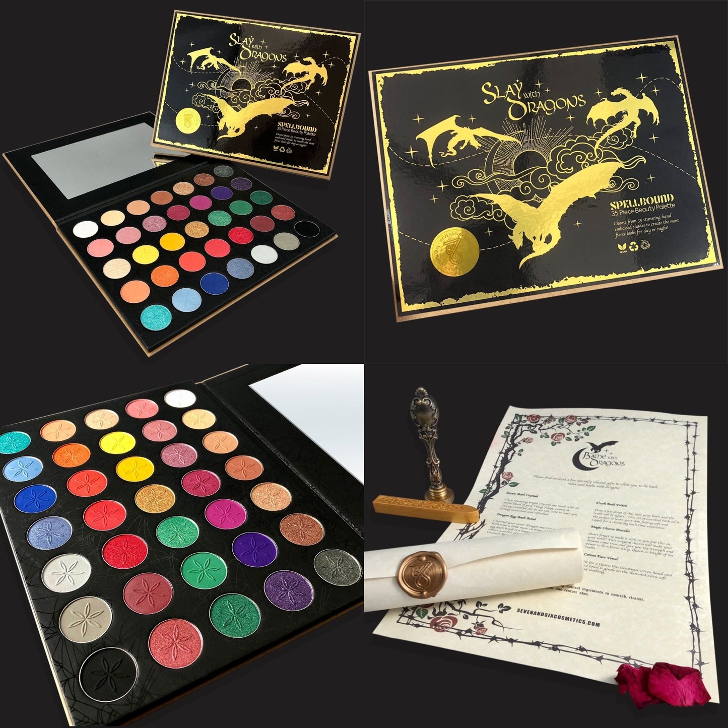 Slay With Dragons 35 Piece Eyeshadow Makeup Palette - Seven and Six Gifts