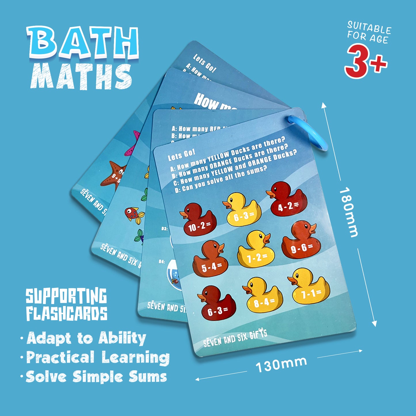 Educational Bath Toys: Pre-School Maths and English
