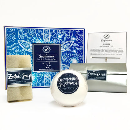 Zodiac Bath Bomb Pamper Gift Set : Bathe Beneath the Stars
