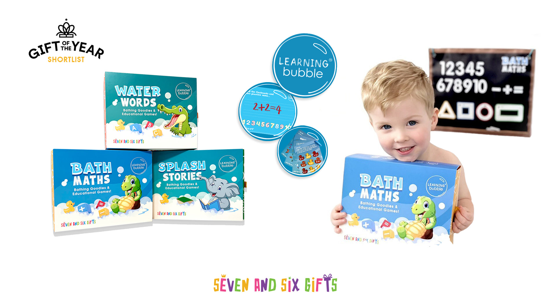 Colourful educational bath toys for toddlers, including bath maths toys, number bath games, and fun bath crayons to make bath time playful and educational.