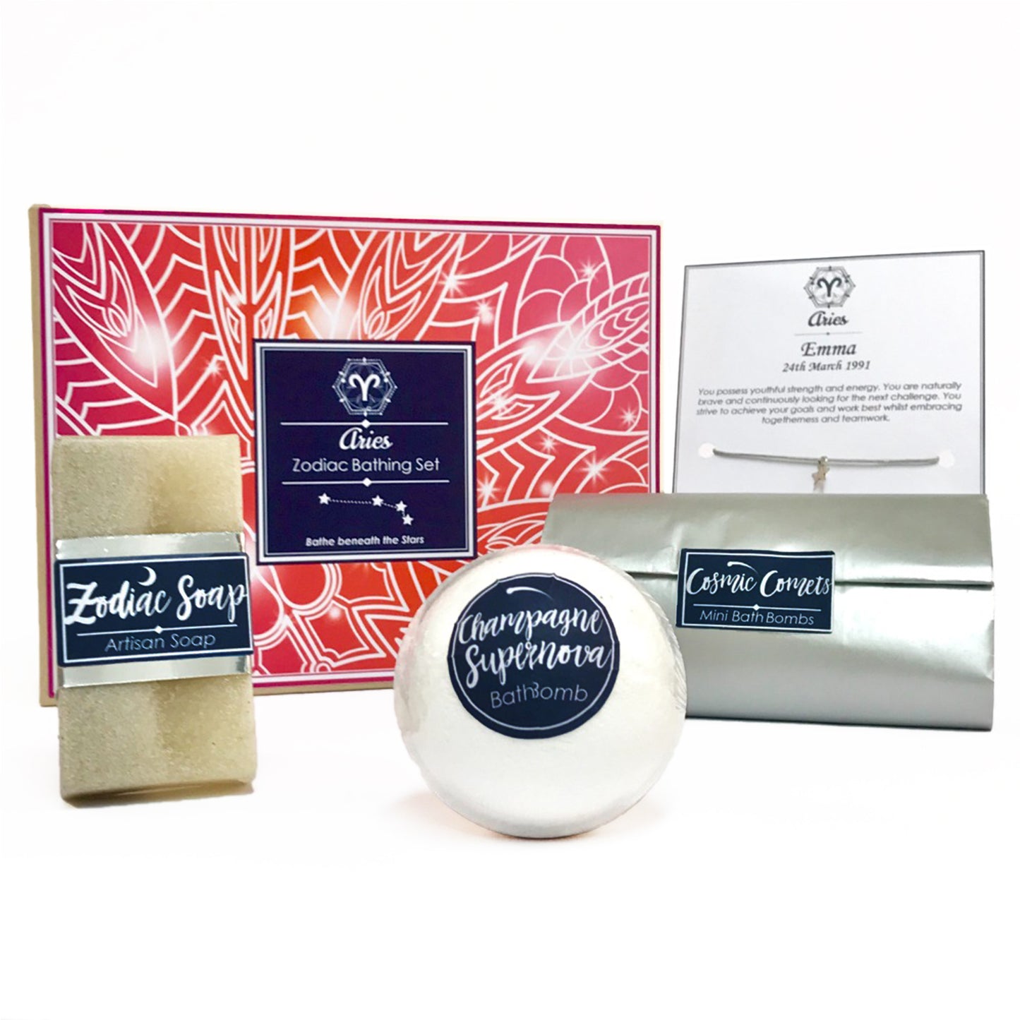Zodiac Bath Bomb Pamper Gift Set : Bathe Beneath the Stars
