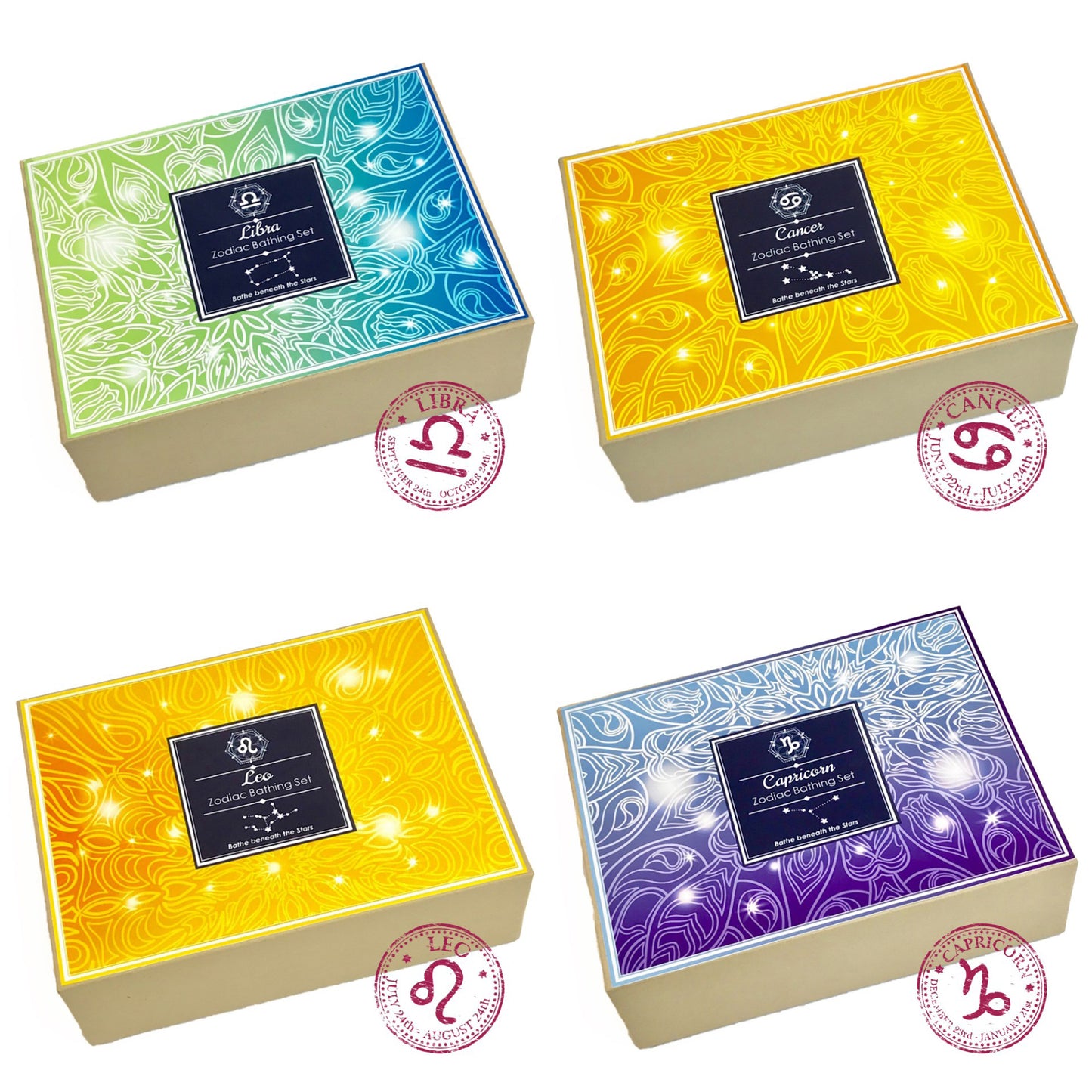 Zodiac Bath Bomb Pamper Gift Set : Bathe Beneath the Stars