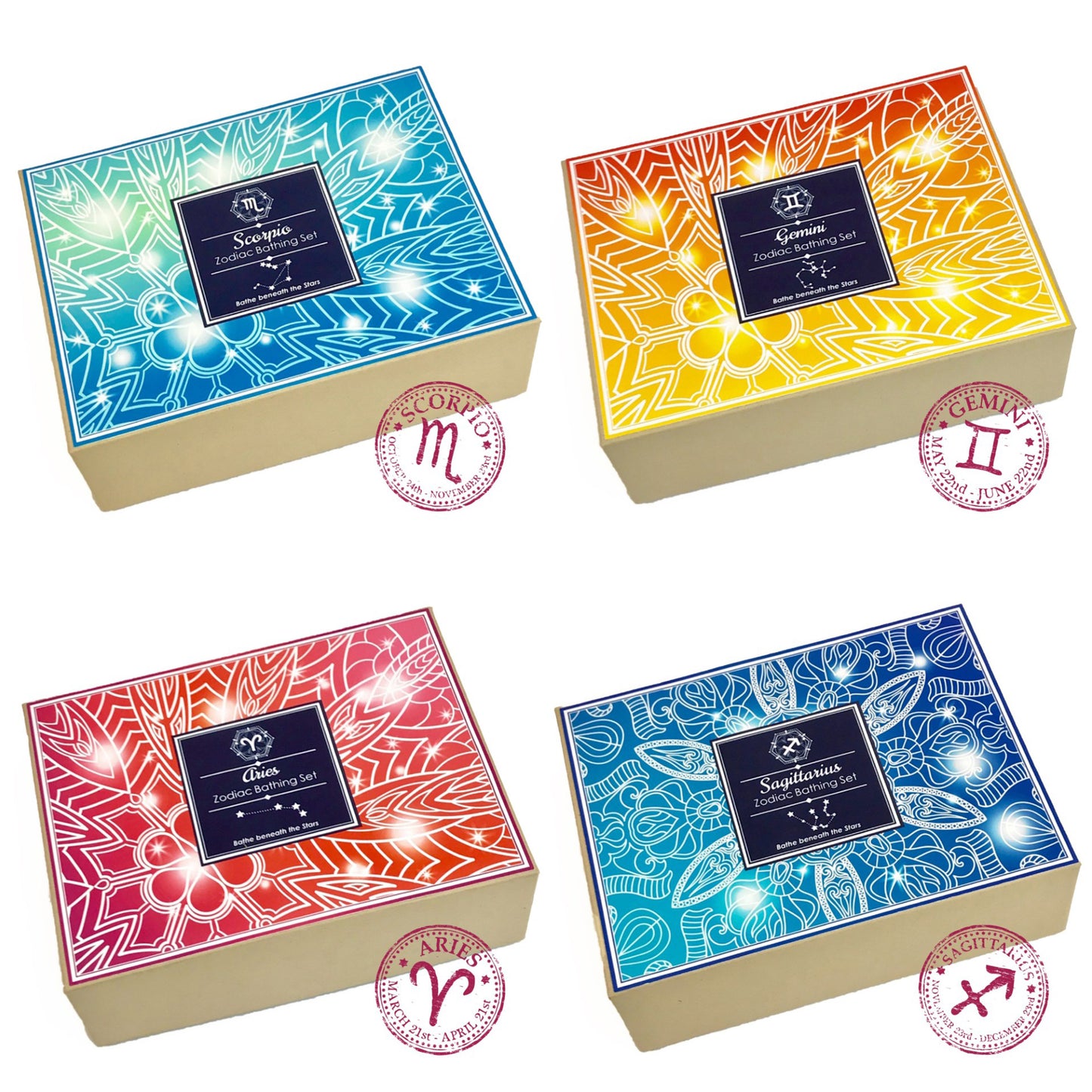 Zodiac Bath Bomb Pamper Gift Set : Bathe Beneath the Stars