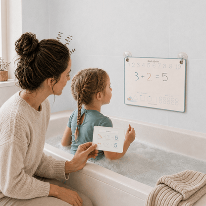 Bath Maths: Educational Bath Toys & Number Games - Bath Crayons and Learning Flashcards - Seven and Six Gifts