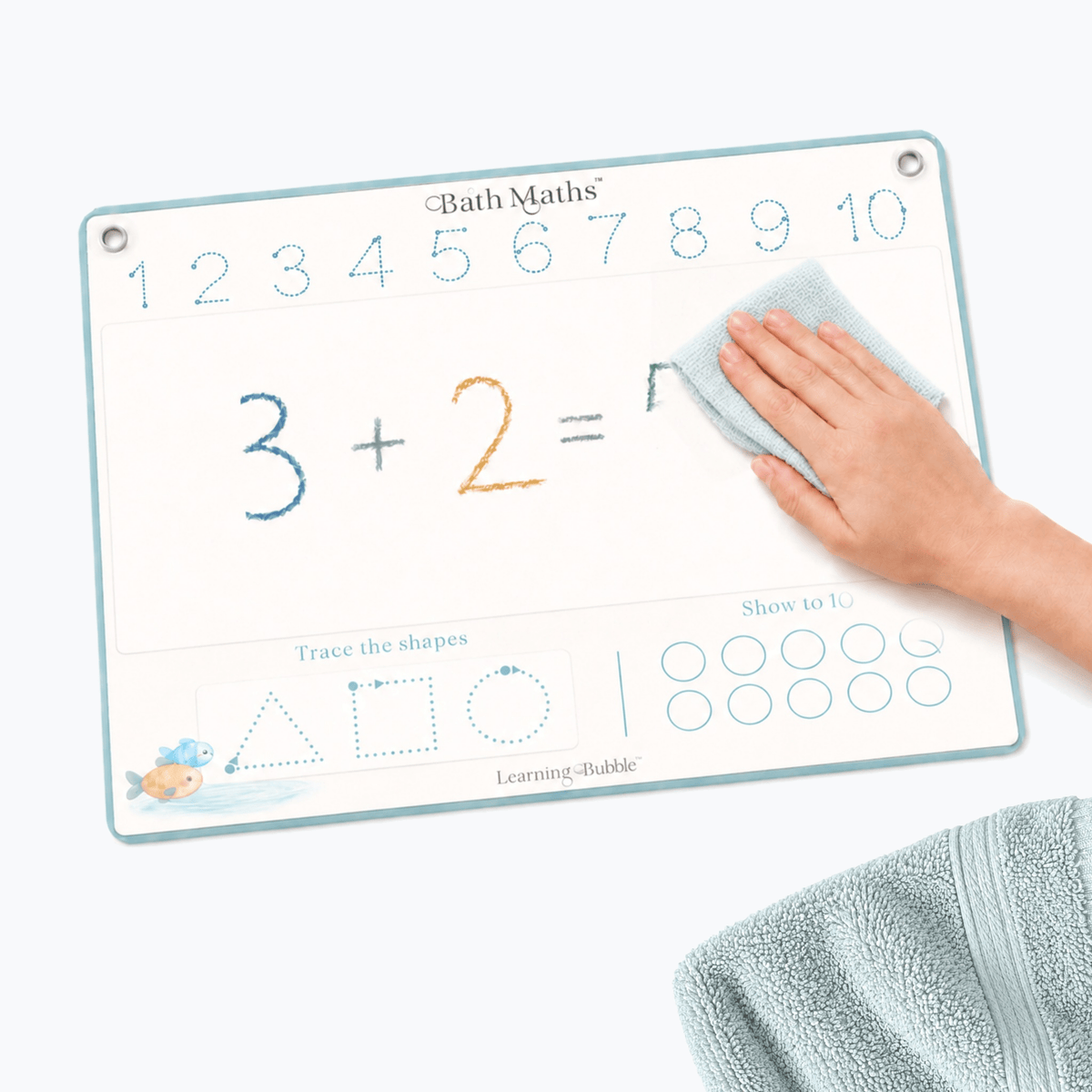 Bath Maths: Educational Bath Toys & Number Games - Bath Crayons and Learning Flashcards - Seven and Six Gifts