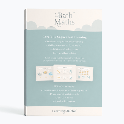 Bath Maths: Educational Bath Toys & Number Games - Bath Crayons and Learning Flashcards - Seven and Six Gifts
