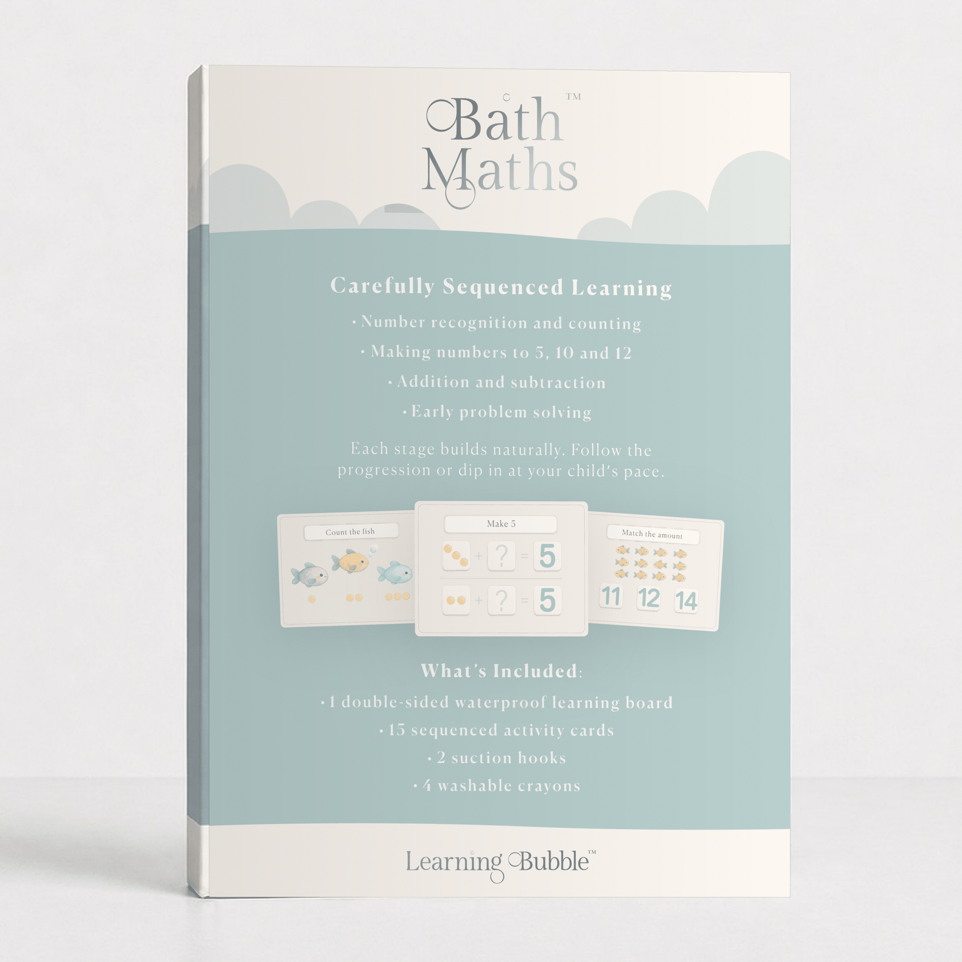 Bath Maths: Educational Bath Toys & Number Games - Bath Crayons and Learning Flashcards - Seven and Six Gifts