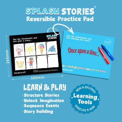 Educational bath toy from Splash Stories for practicing language and creative thinking skills with children