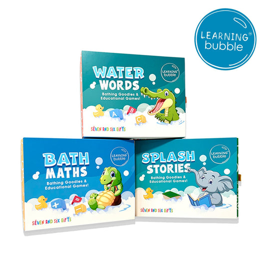 Learning Bubble educational bath toys set with number games word games phonics flashcards and colourful bath crayons for interactive bath time learning