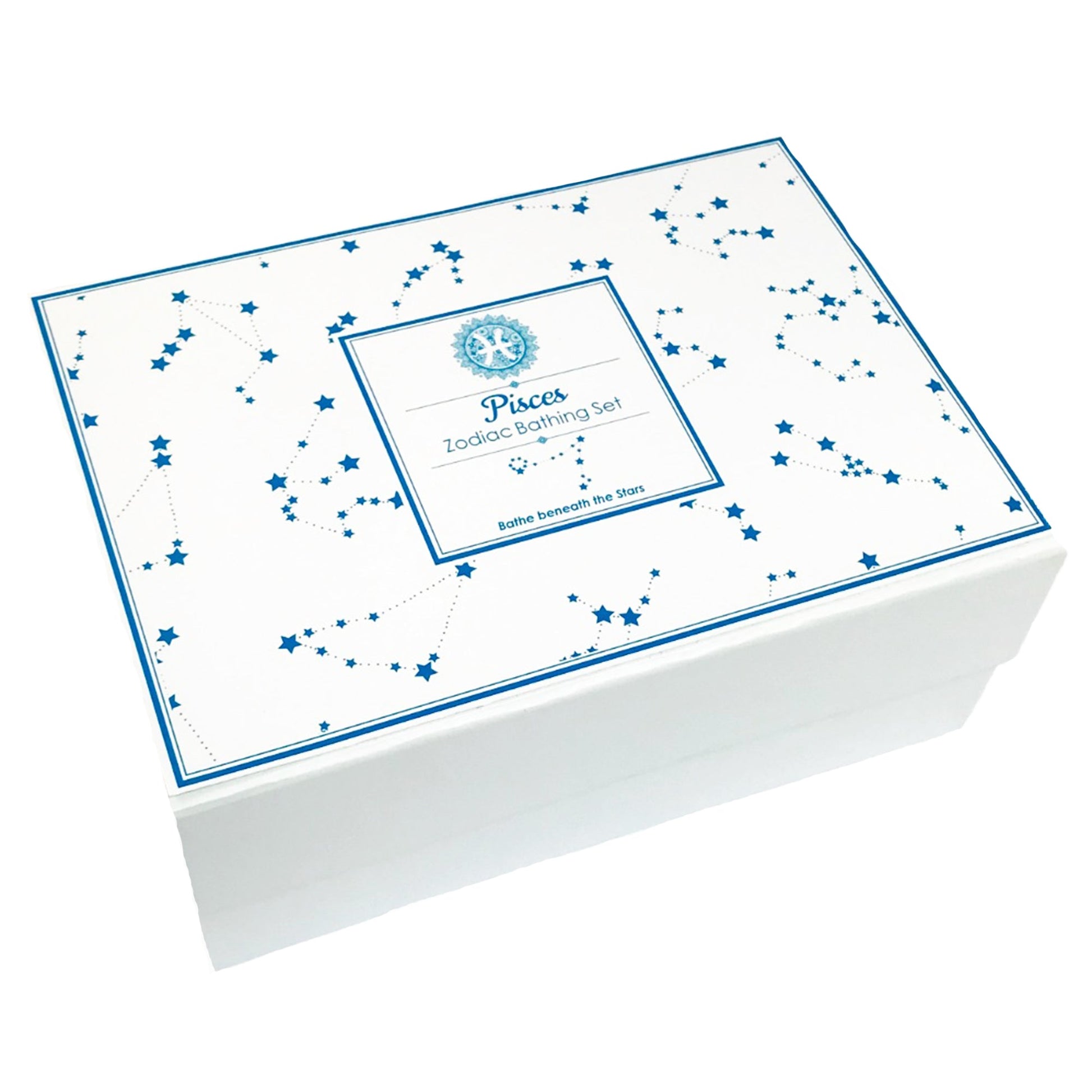 Pisces luxury spa gift set featuring bath bombs, bath salts, and pampering items, perfect for a relaxing self-care experience