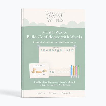 Water Words: Educational Bath Toys & Letter Games - Phonics Flash Cards and Alphabet Toys with Bath Crayons - Seven and Six Gifts