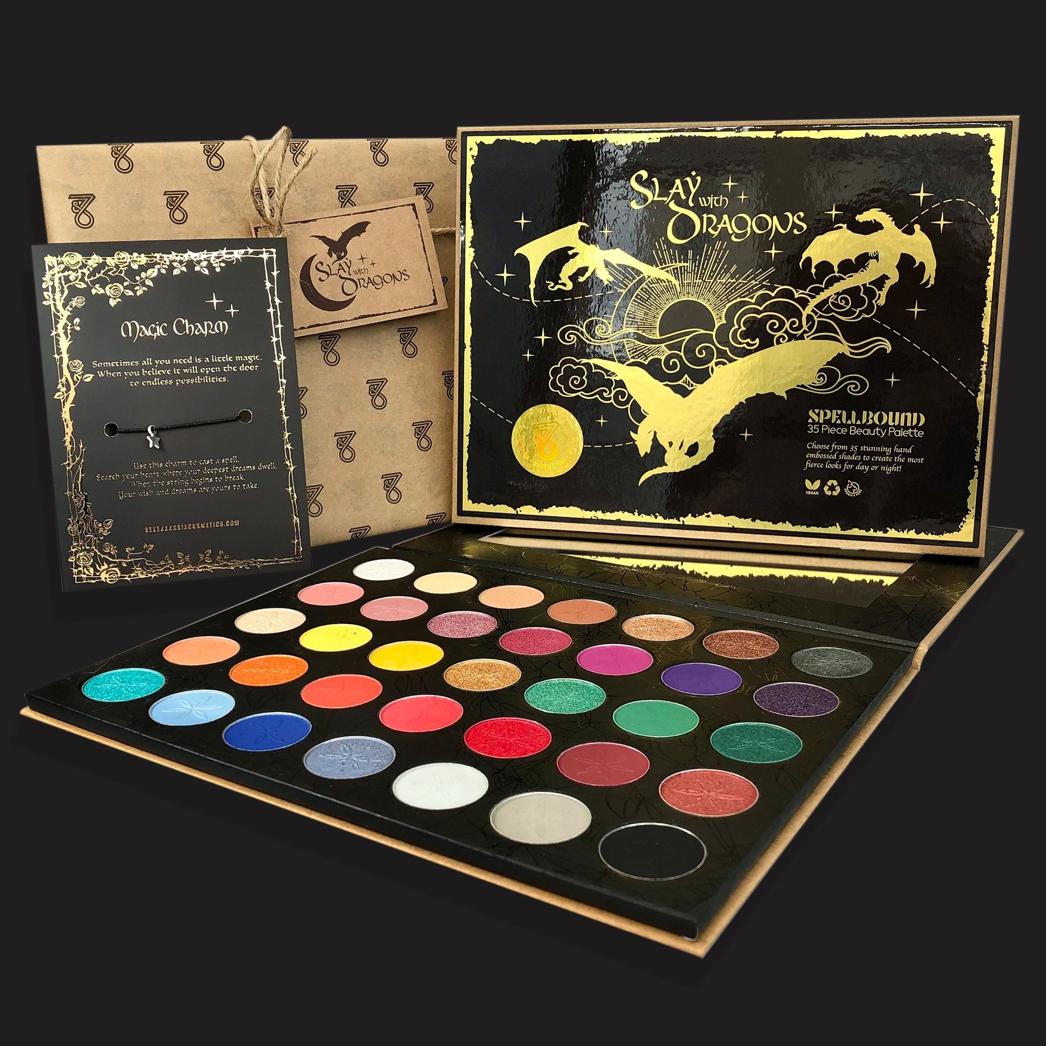 Slay With Dragons 35 Piece Eyeshadow Makeup Palette Seven and Six Cosmetics 