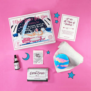 Make Space For You Bath Bomb Pamper Gift Set Care Package Gifts Stress Relief Relaxation Gift Set Seven and Six Cosmetics 