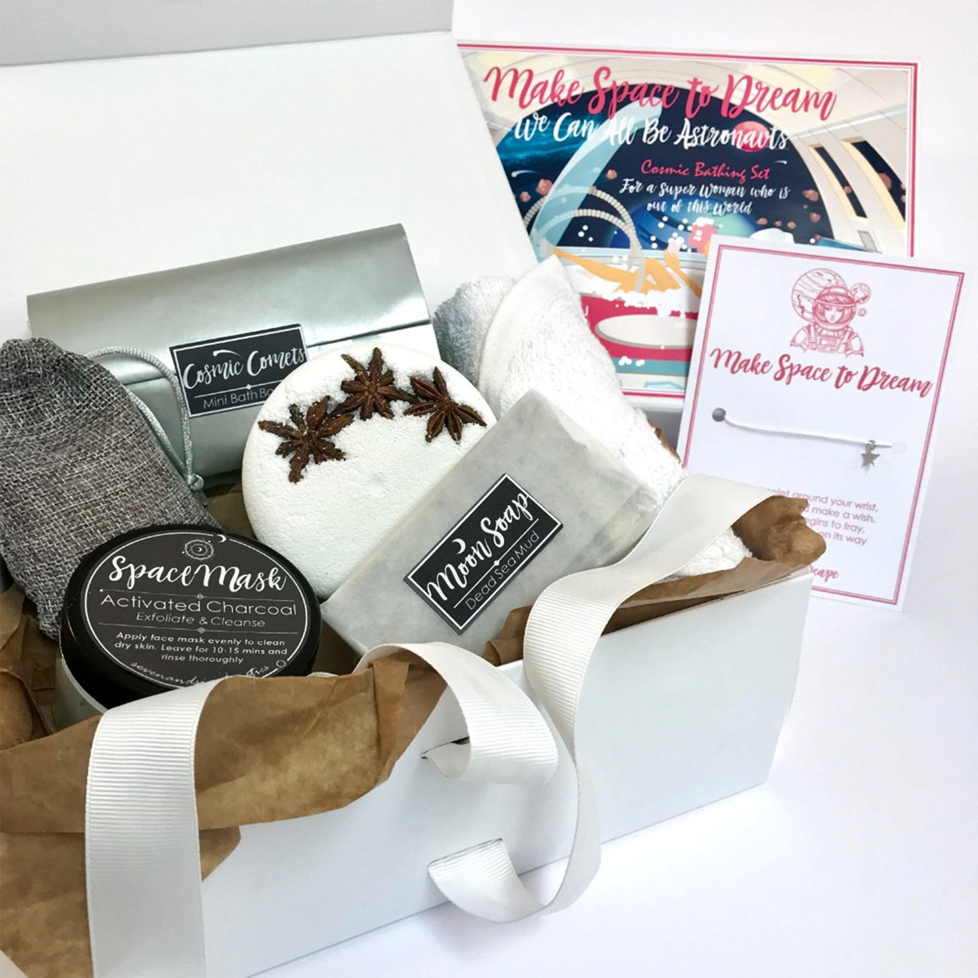 Spa Luxury Bath Bomb Pamper Gift Set for a Super Woman! Care Package Gifts Stress Relief Relaxation Gift Set Seven and Six Cosmetics 