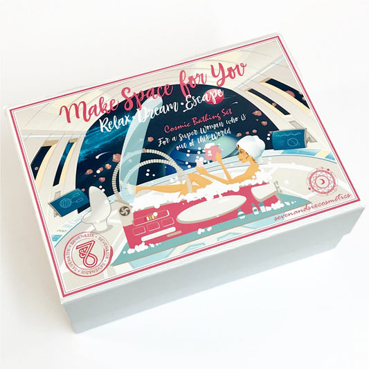 Spa Luxury Bath Bomb Pamper Gift Set for a Super Woman! Care Package Gifts Stress Relief Relaxation Gift Set Seven and Six Cosmetics 